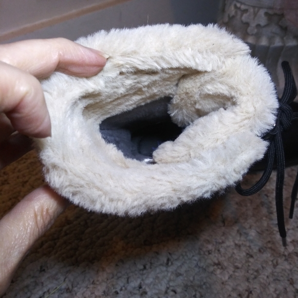 JBU Lorna Encore Black & Gray Herringbone Lace-Up Winter Boots - Picture 7 of 11